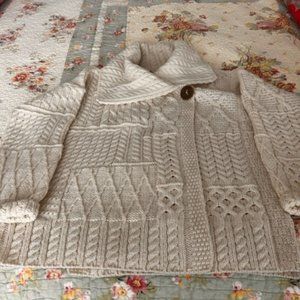 Woman's Cream Colored Irish Sweater